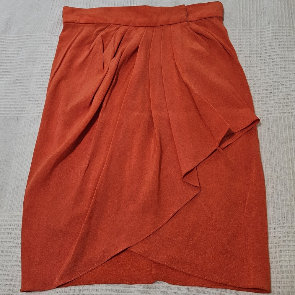 Vintage Orange tulip wrap skirt